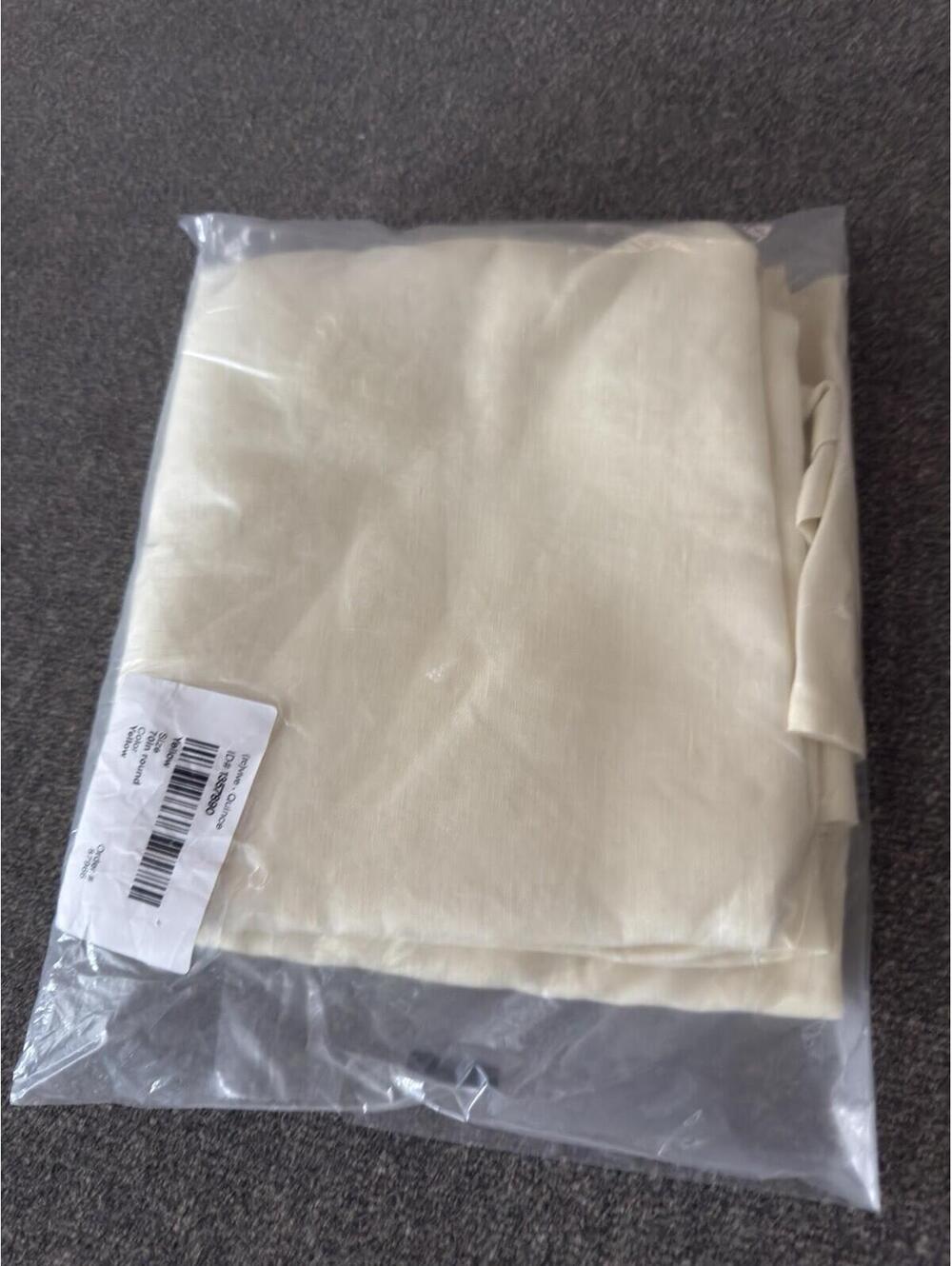 Quince Butter Yellow 70” Round Table Cloth European Linen New Sold Out - Picture 2 of 4